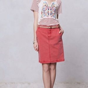 🍭 5/$20 Anthropology Holding Horses Denim Skirt